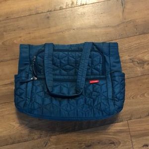 Skip Hop diaper bag with changing pad and zip bag